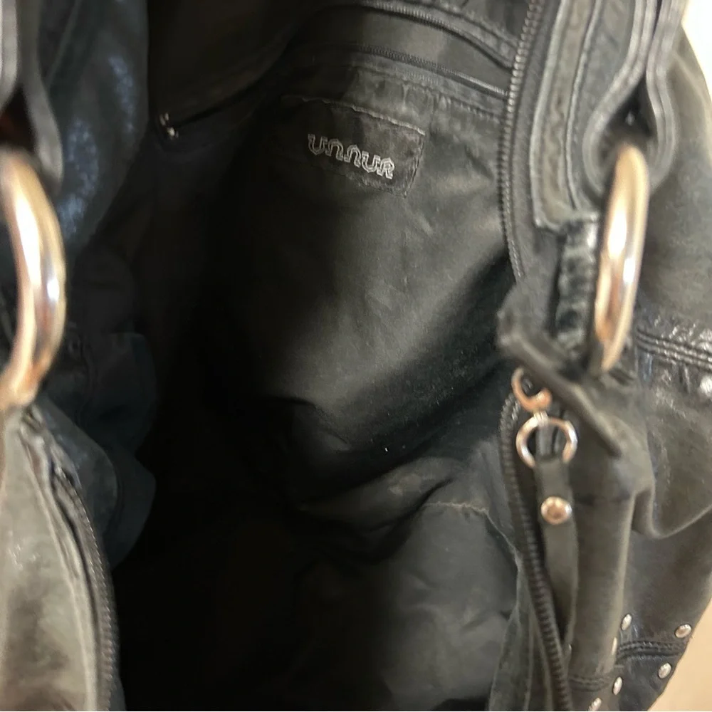 Unnur Emble hobo bag in sky studded eco fashion‎ festival indie leather goth
